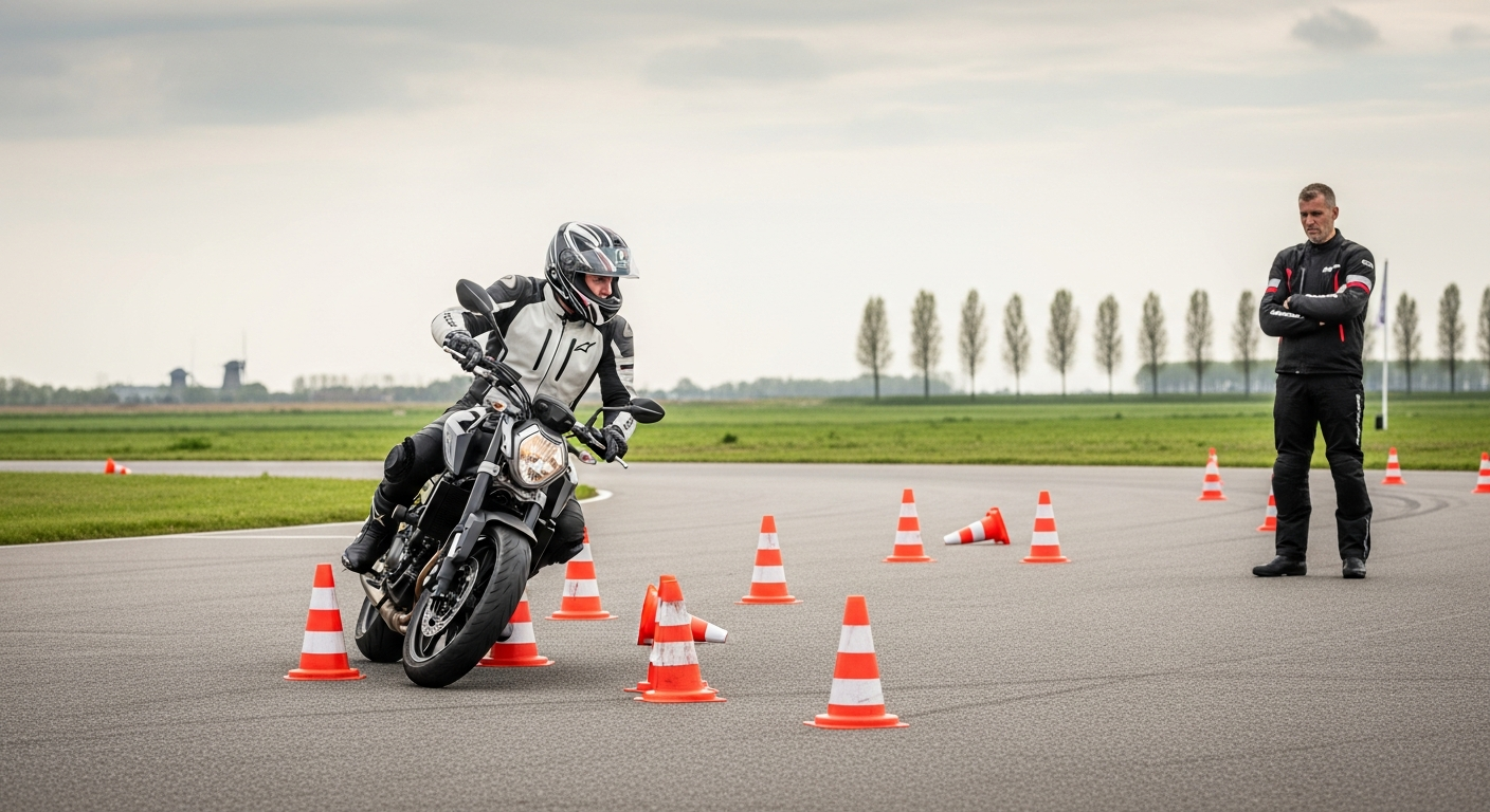 AVB examen motorrijbewijs — voertuigbeheersing tips